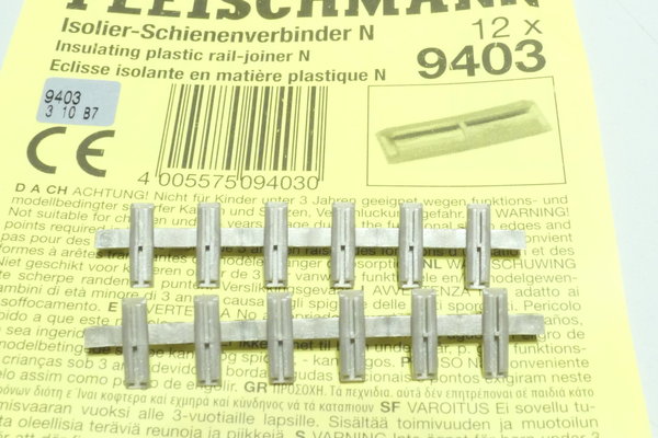 Fleischmann 9403 12x Isolier-Schienenverb.