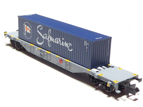 Minittrix 15228 DB AG AAE 3teiliges Set 4achsiger Containerwagen grau